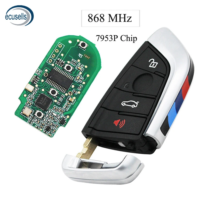 3 + 1/4 кнопочный умный флэш чип 868 МГц 7953P для BMW 1 2 4 5 6 7 серии X1 X3 F шасси CAS4 FEM 2011