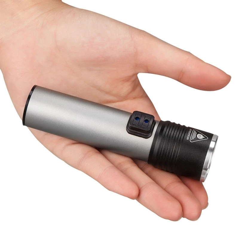 

Mini Portable Telescopic Zoom Outdoor LED Flashlight Bright Multifunction Waterproof USB Rechargeable Torch Camping