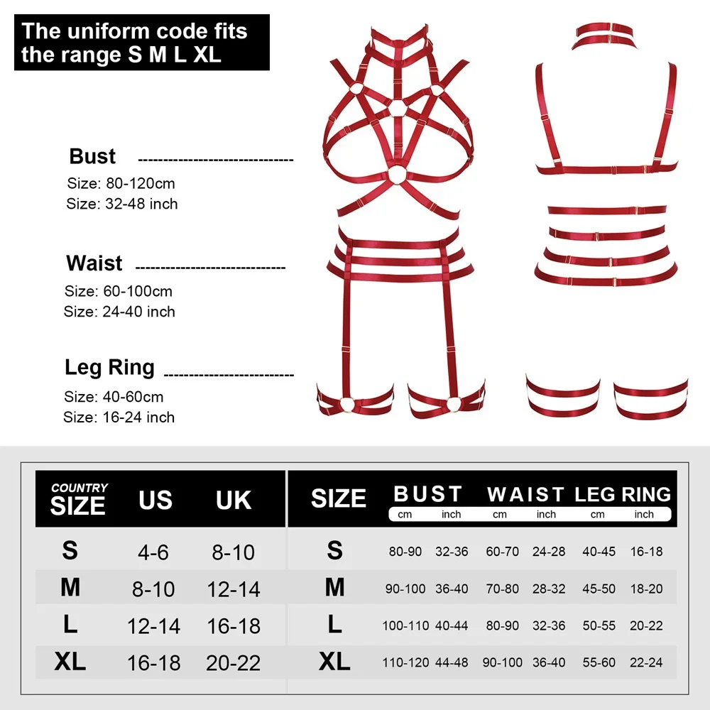 

Punk Carnival Harness Fashion For Women Sexy Fetish Lingerie Adjust Waist Suspender Belt Pole Dance Rave Wedding Garters Bondage