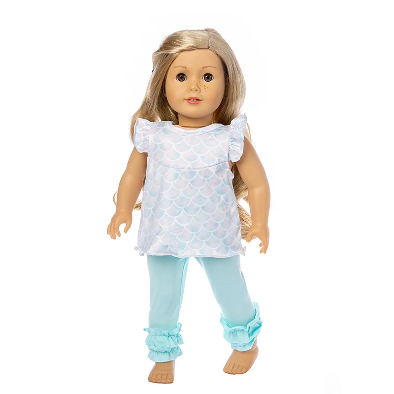 Одежда для новорожденных кукла подходит детей 18 дюймов 43 см белые весы Единорог