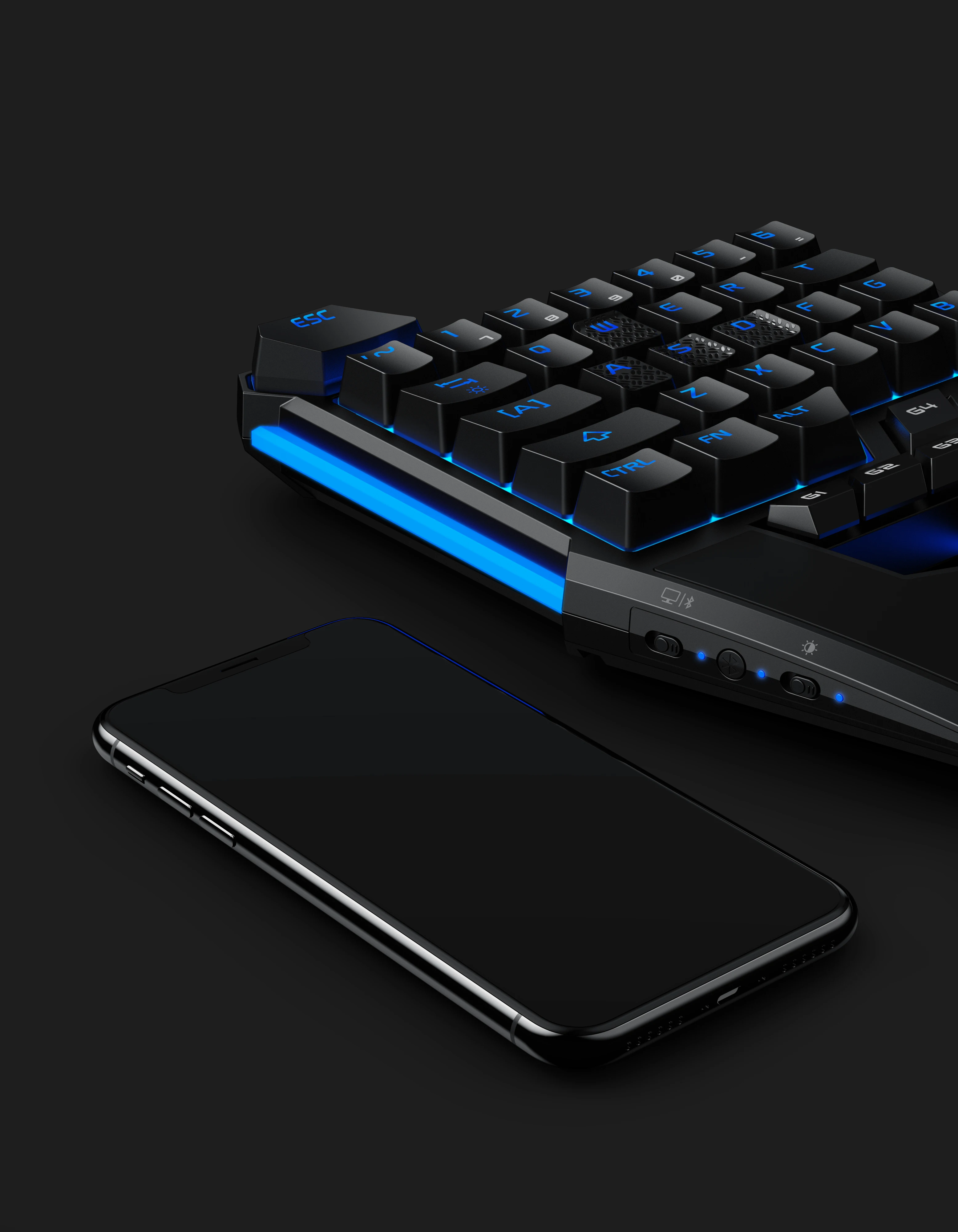 Механическая клавиатура Flydigi Scorpion для одной руки PUBG Мобильный Bluetooth iOS/Android