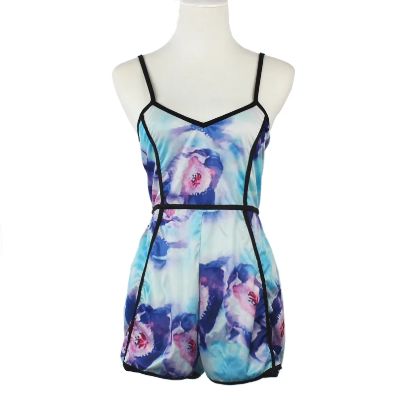 

Women Sexy Feitong 2019 Fashion 1PC Sexy Women V-Neck Floral Casual Jumpsuit Playsuit Rompers Trousers Summer Sexy Z0325