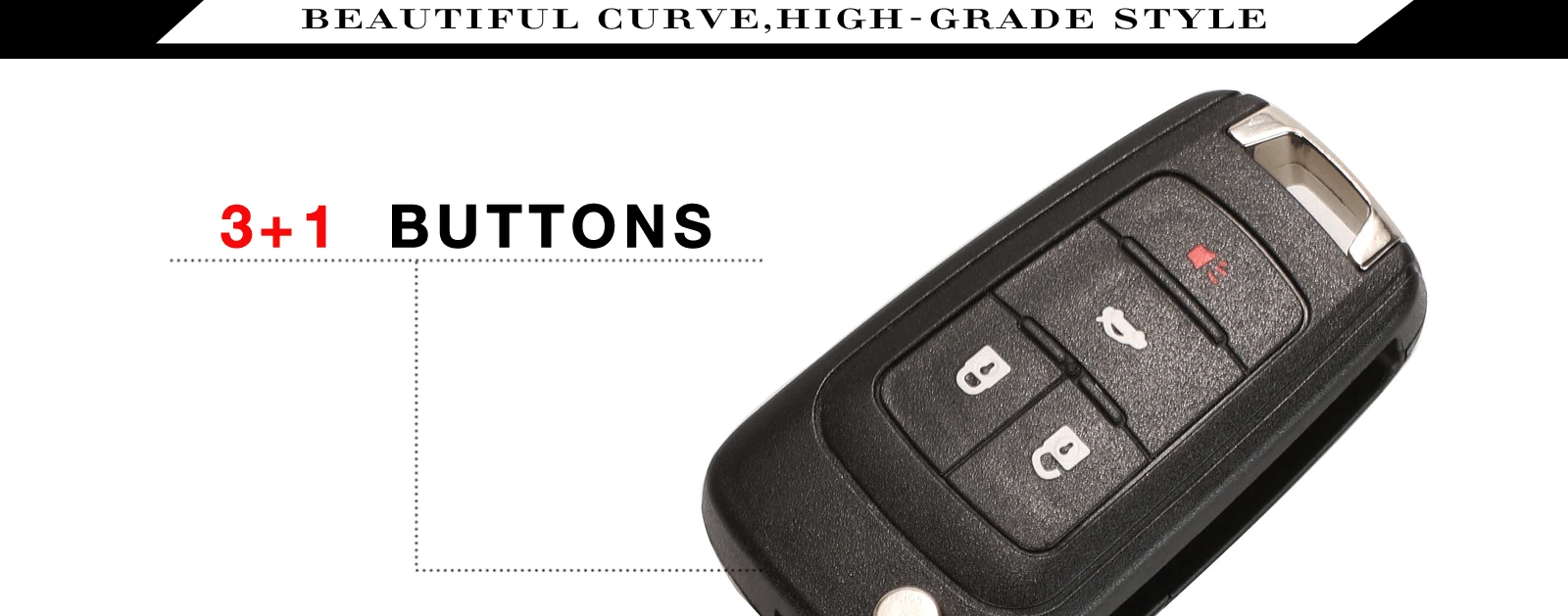 jingyuqin Car Remote Key Suit for Chevrolet Malibu Cruze Aveo Spark Sail 2/3/4 Buttons 433/315MHz Control Alarm Fob