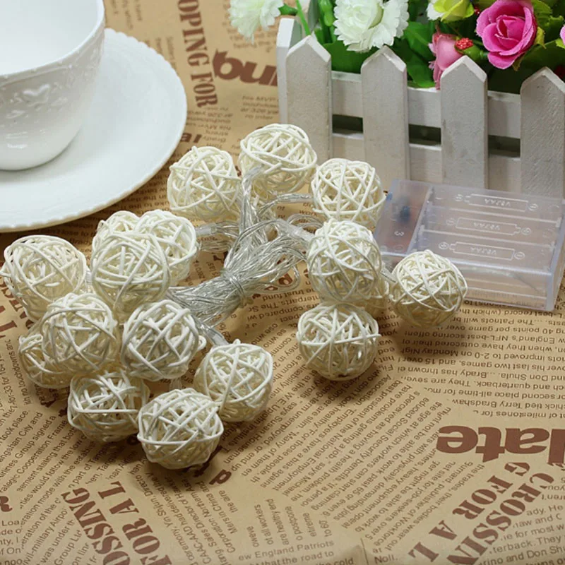 2 5 м светодиодный ротанговый шар струнный светильник Led Сказочный s для вечерние