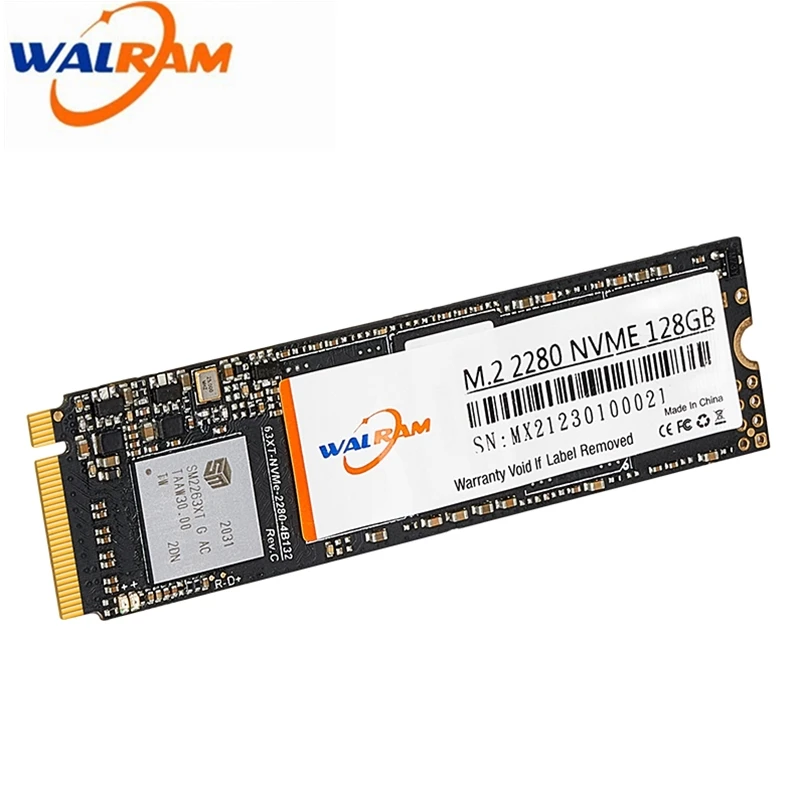 Внутренний жесткий диск Walram M.2 ssd M2 128 ГБ PCIe NVME NGFF 256 512 ТБ 2280 | Компьютеры и офис