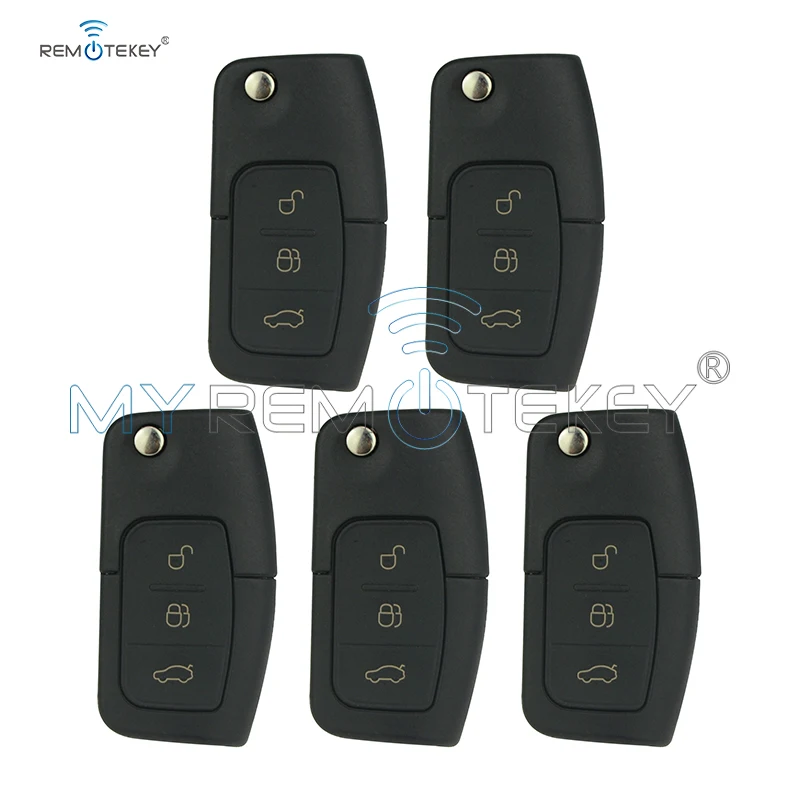 Remtekey 5 шт. 3 кнопки ID63 чип 433 МГц для Ford B Max Fiesta Focus Galaxy Kuga S 2008 2009 2010 2011 3M5T 15K601 AB|Ключ от