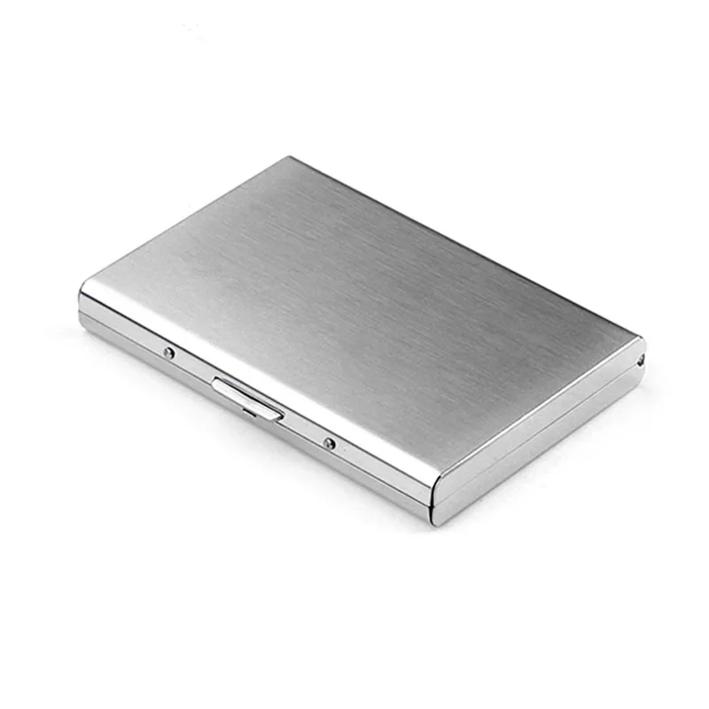 

Stainless Steel Bank Credit Card Holder For Men Anti Protect Travel ID Cardholder Women Rfid Wallet Metal Case Porte Carte