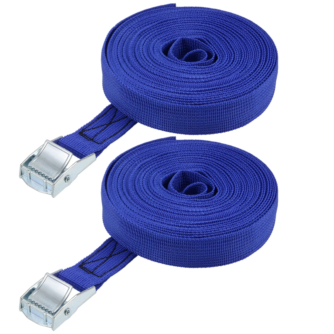 

2Pcs Blue Cam Buckle Tie Down Lashing Strap 8Mx25mm 250Kg Load Cap Polypropylene for Moving Cargo