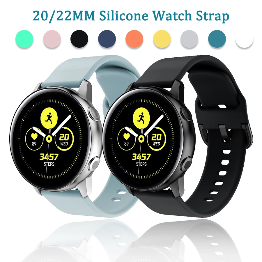 

Ремешок силиконовый для часов Huawei watch GT 2 46 мм/42 мм/gt2 pro, сменный Браслет для Samsung Galaxy Watch 4, 20 мм 22 мм