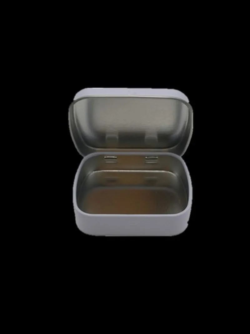 1 шт. дорожный серебристый металлический прямоугольный контейнер для