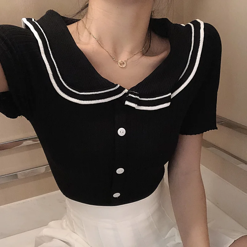 

Colors Hearts T Shirt Kawaii Cotton Turtleneck Casual Tee Lady Cute Tops Red