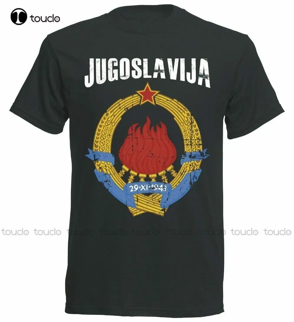 

Yugoslavia Coat of Arms T-Shirt New Fashion Men Brand Fitness Slim Fit Political Printing T Shirts