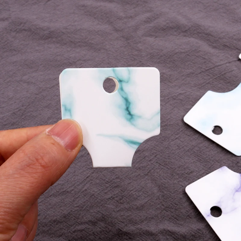 100 шт./лот красочные бумажные волосы кольцо карты мраморный узор ювелирное