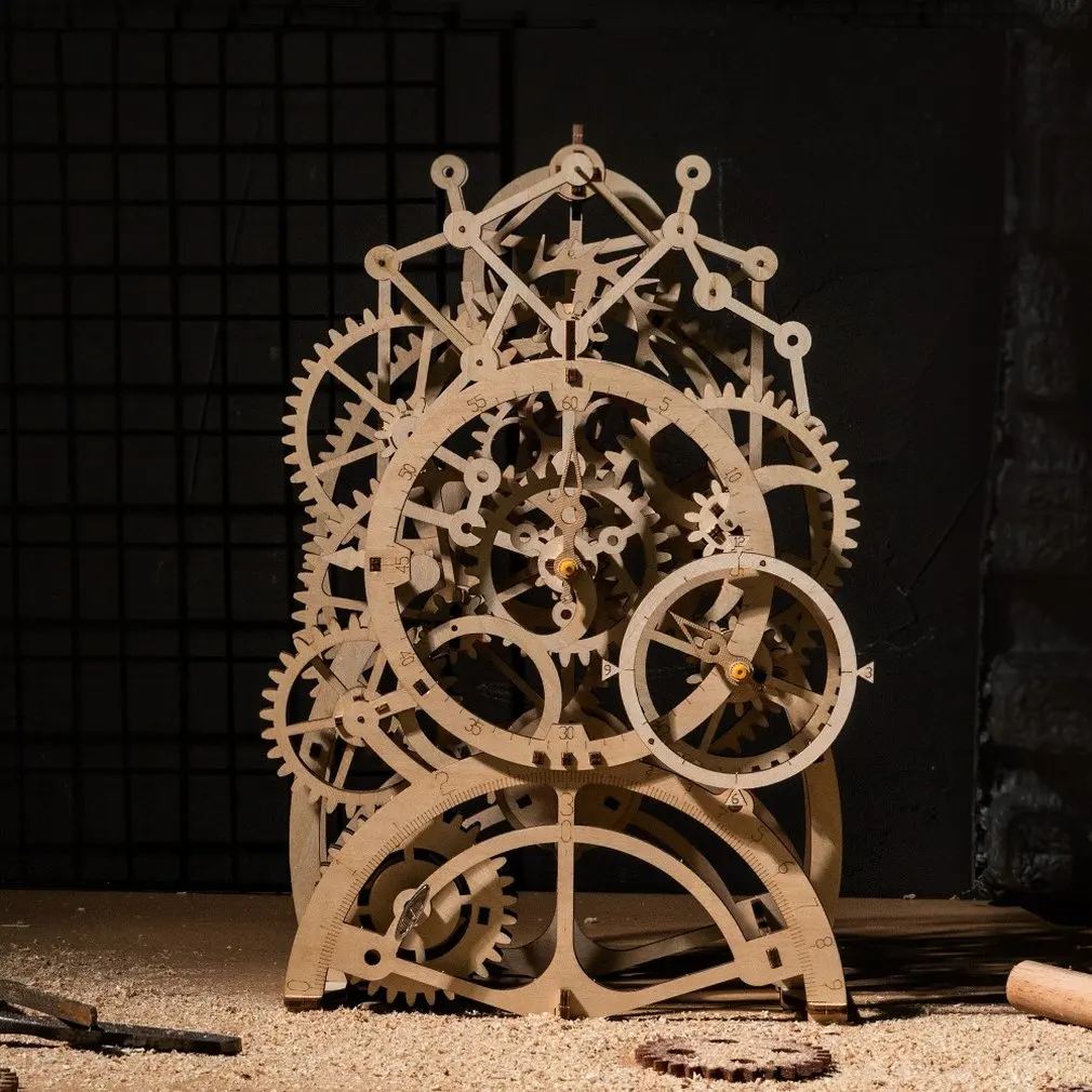 Оригинальная DIY лазерная резка 3D механическая модель деревянная головоломка