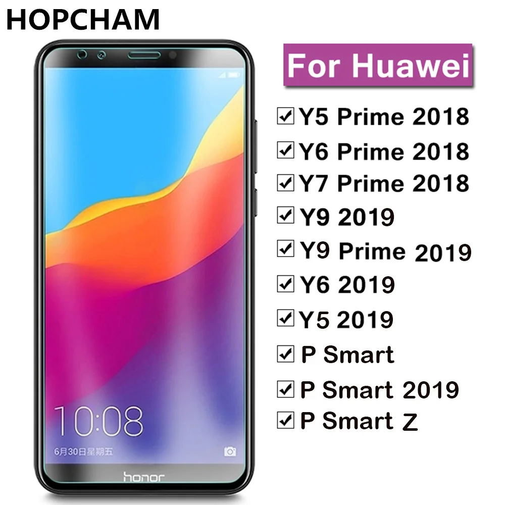 Стекло 9H on для huawei honor P Smart Z Y6 Y9 закаленное стекло y5 Y7 prime 2018 защитная пленка экрана