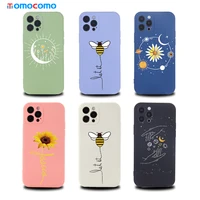 sunflower flower protection phone case for iphone 11 12 13pro max xr xs x 8 7 plus liquid silicone candy phone coque funda shell