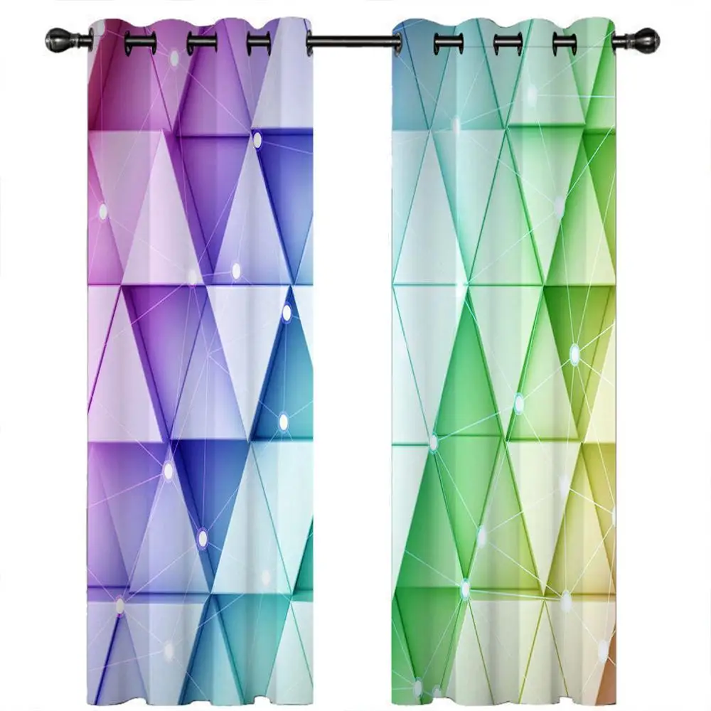 Стереоскопические занавески с геометрическим рисунком затемняющие эффектом