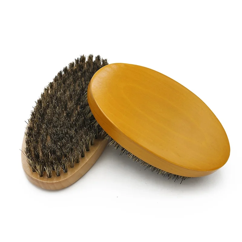 

Men's Boar Bristle Shaving Brush Beard Oval Brush Beard Shaping Facial Hair Clean Tool