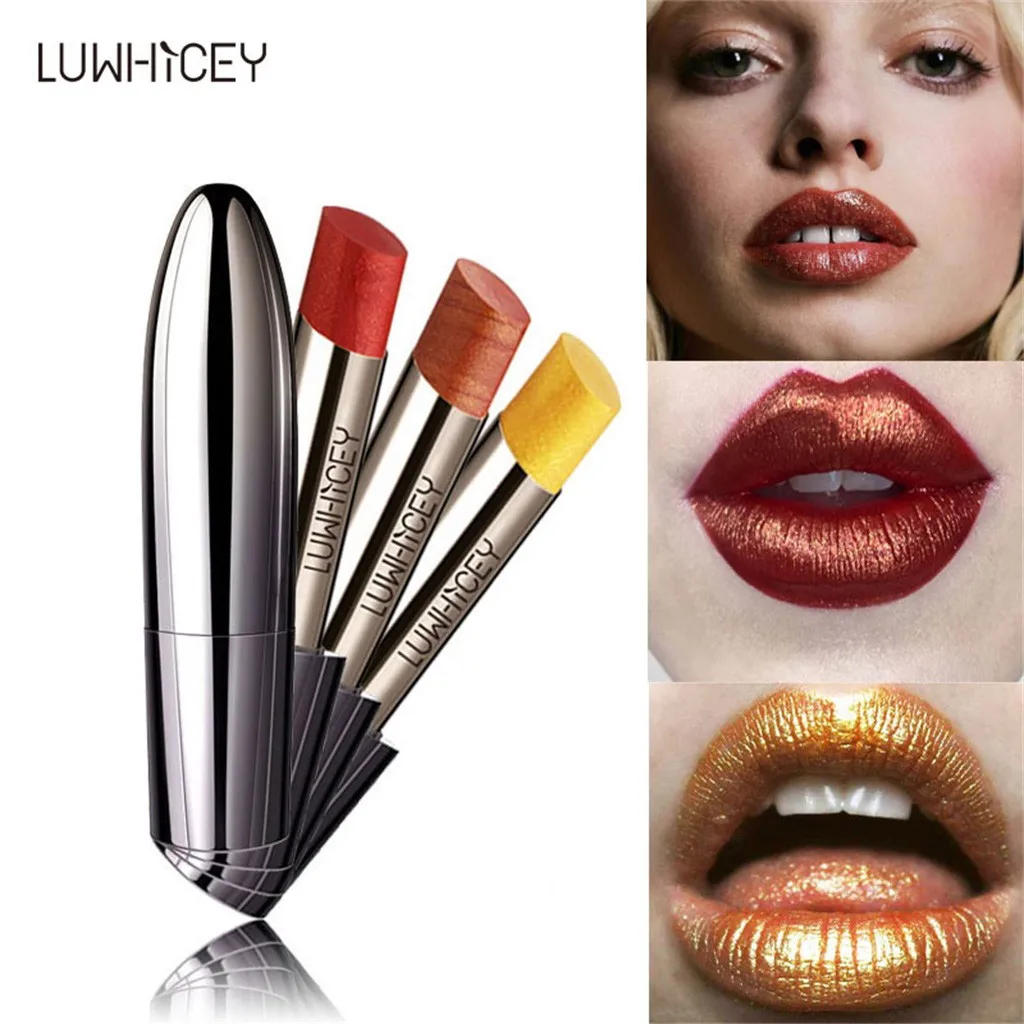 Позолоченная пуля голова помада перламутровая Русалка Ji блестящая