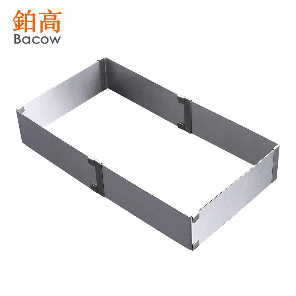 15 ~ 28 см из нержавеющей стали расширяемая квадратная форма для выпечки торта мусс