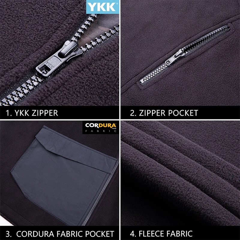 Флисовая куртка FREE SOLDIER тактическая уличная теплая ветрозащитная мягкая для