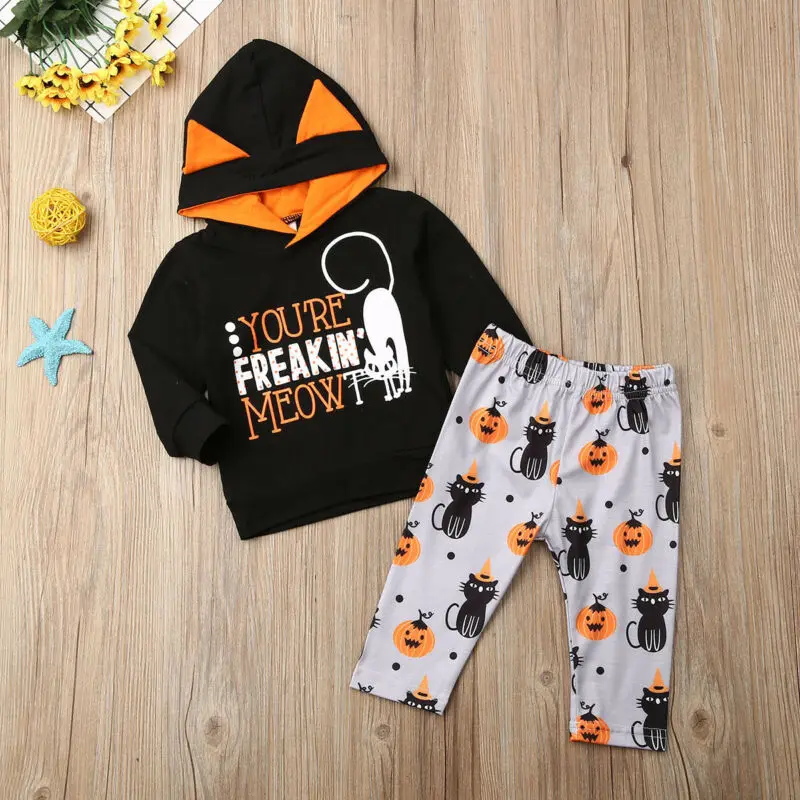 Детский костюм на Хэллоуин для маленьких девочек США толстовка с капюшоном