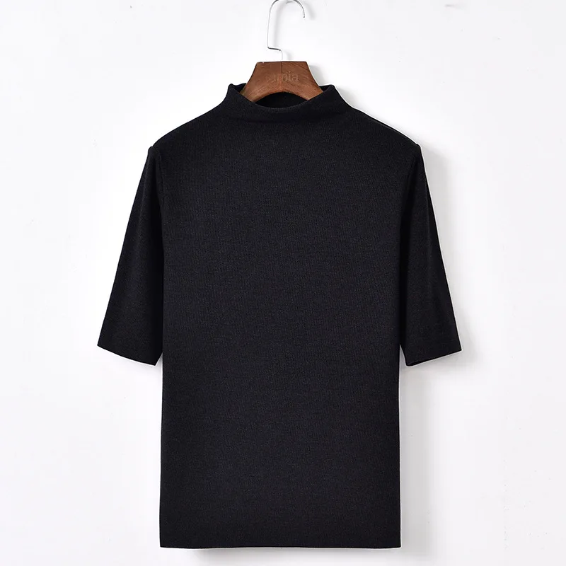 

Женские базовые футболки с коротким рукавом и ложным воротником