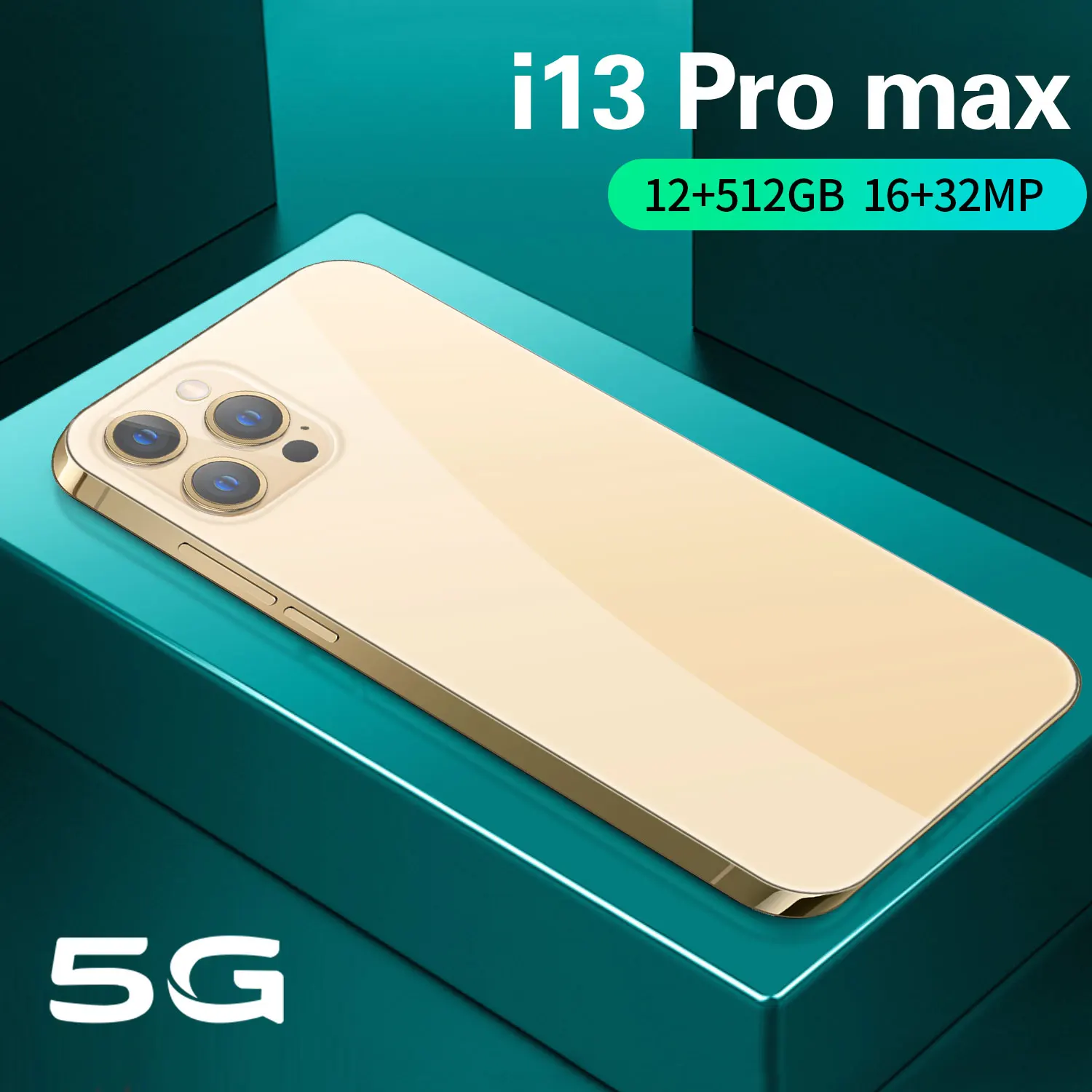 

6.7" i13 Pro Max Real Cellphone Face ID 12GB RAM 512GB ROM Phone 16+32MP 6800mAh 5G 4G LTE Global Version Smartphones celulares