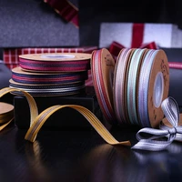 10 yards color double stripe webbing diy bow hair accessories bouquet packaging materials shoelaces clothing gift box ribbon