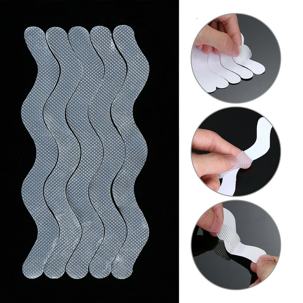 12 шт. волнистые противоскользящие полоски для ванной наклейки душа прозрачные