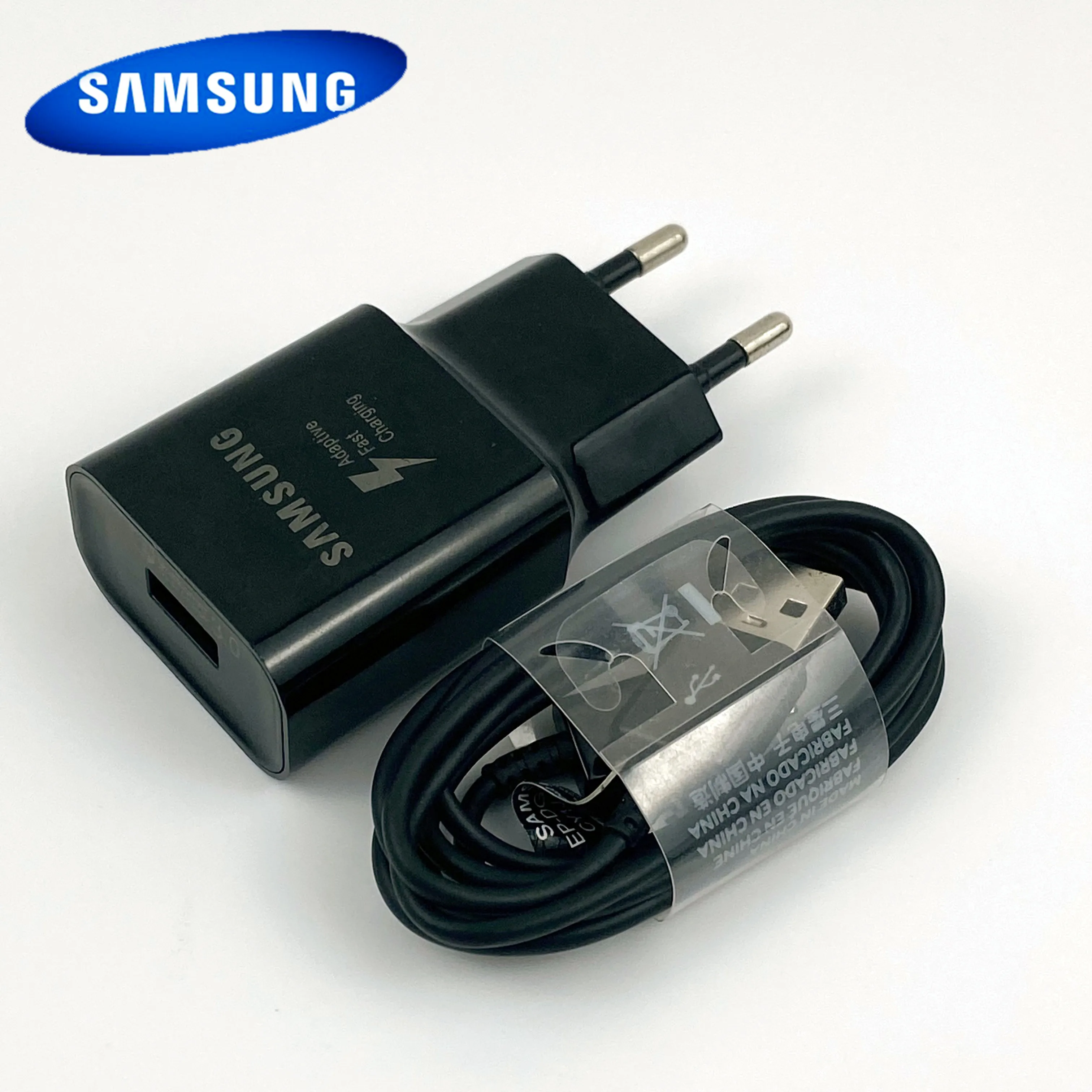 

Original Samsung Fast Charger 18W EU QC 3.0 Quick Wall Chargers Travel Adapter USB Cable For Galaxy S7 S6 Edge S20 A20S A52 A10S