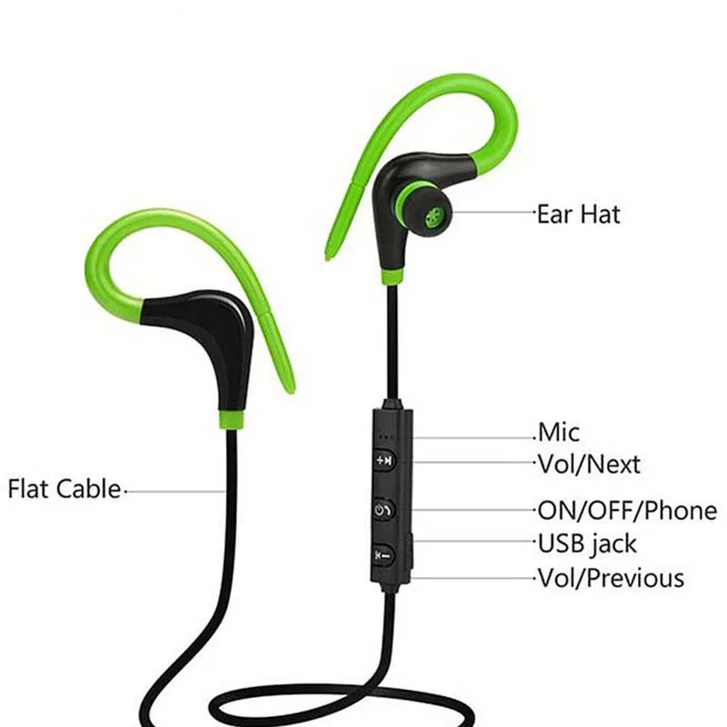 BT-1 беспроводные наушники Спорт бег Bluetooth наушники громкой связи бас стерео Bluetooth гарнитура с микрофоном для всех смартфонов