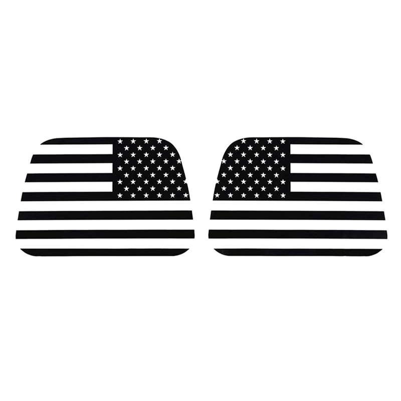 

American Flag Window Decals Rear Window Stickers PVC for 1997-2006 Jeep Wrangler TJ, 1 Pair