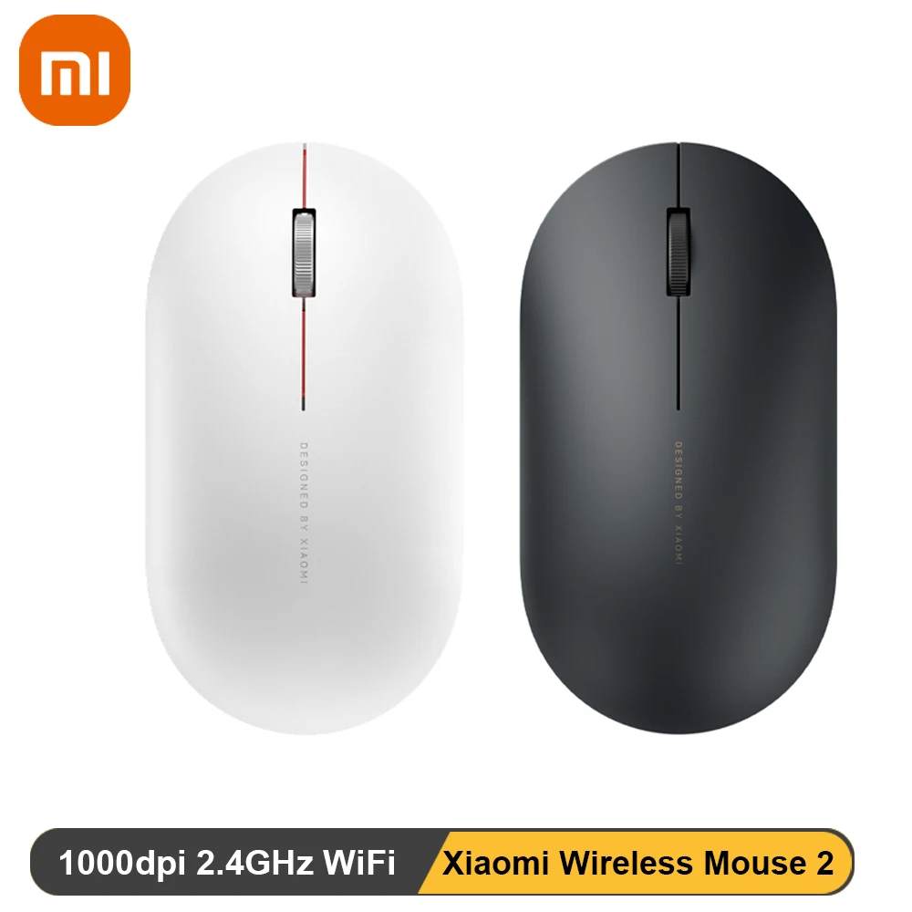 Беспроводная мышь Xiaomi Mi 2 портативная Бесшумная игровая оптическая 1000 точек/дюйм