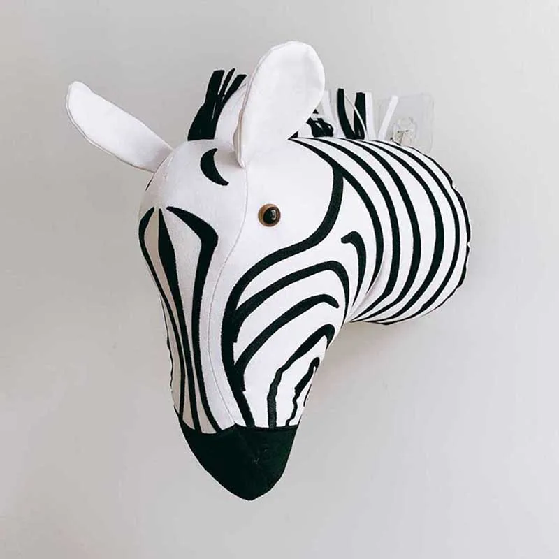 Скандинавские мягкие игрушки в виде головы животных украшения для стен слон