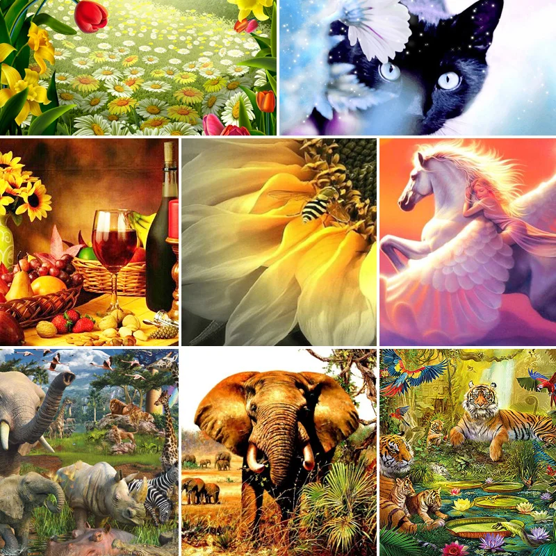 

Алмазная живопись, 30x40x50x60x70, вышивка крестиком, сделай сам, украшение для дома, рождественский подарок, полностью Квадратный бриллиант, 5D