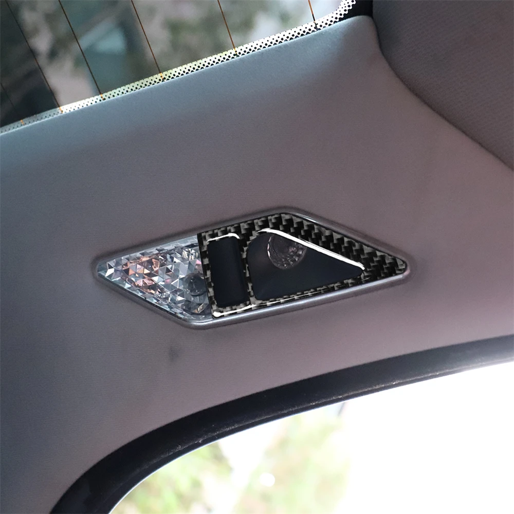 

Carbon Fiber Interior Decal Frame Cover Trim for BMW E46 315 318 320 325 330 M3 1998-2005 Rear Seat Reading Light 2pcs Stickers