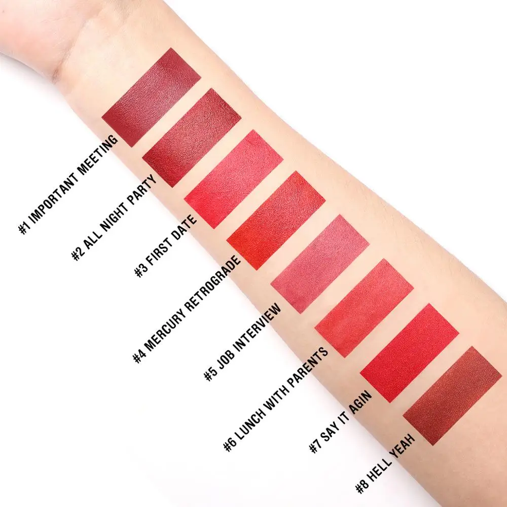 FOCALLURE Matte Lipstick Makeup Waterproof Velvet Nude 8 colors Moisturizer Set |