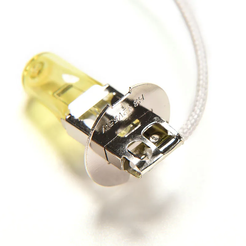 

1pair 12V 55W H3 HeadLight Lamp Dark Golden Yellow Glass Replacement Car Halogen Light Bulb Super Brighter