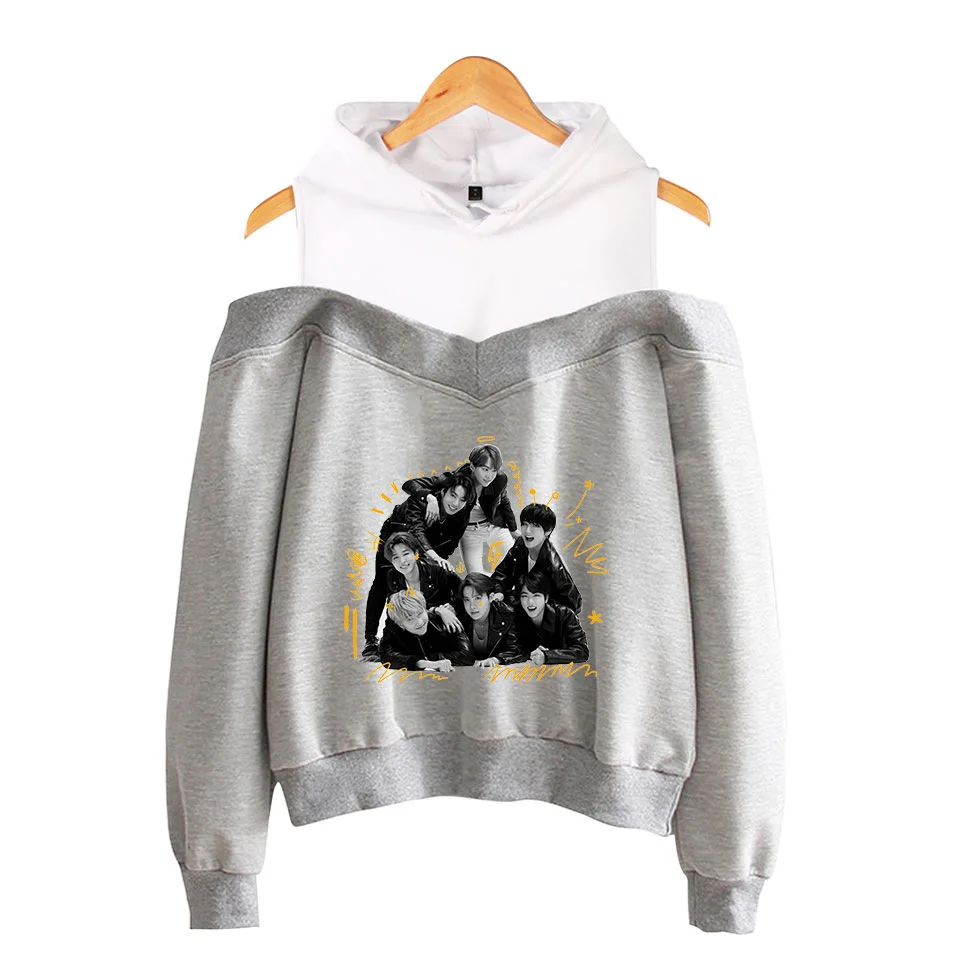 

Popular K-pop Hoodie Bangtan Boys MAP OF THE SOUL 7 off-shoulder Sweatshirt Fashion Casual Hoody Popular Kpop Hoodies Tops
