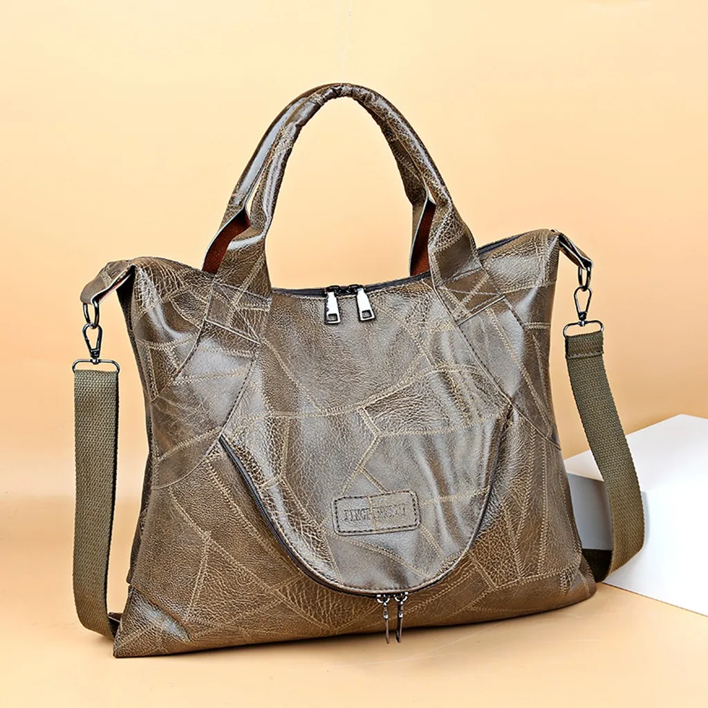 Модная женская сумка bolsa feminina однотонная вместительная кожаная дорожная для