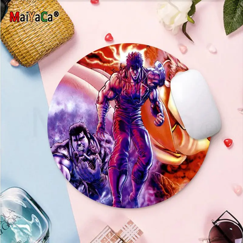 

MaiYaCa My Favorite Anime Hokuto no ken Customized laptop Gaming round mouse pad gaming Mousepad Rug For PC Laptop Notebook
