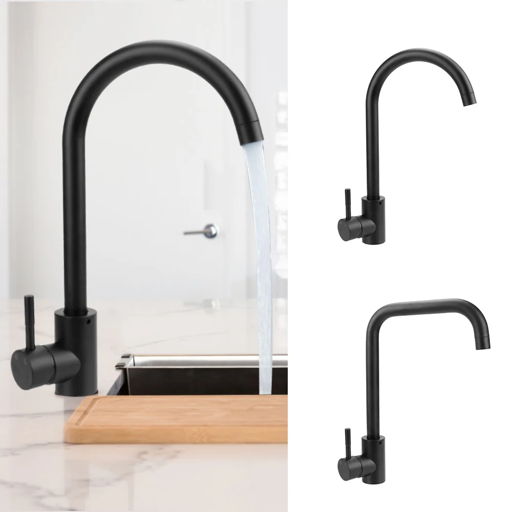 

Hot and Cold Deck Mounted Sinks Black Pull out Stainless Steel 360 Rotate Kitchen Accessories Kitchen Faucet Mixer Tap