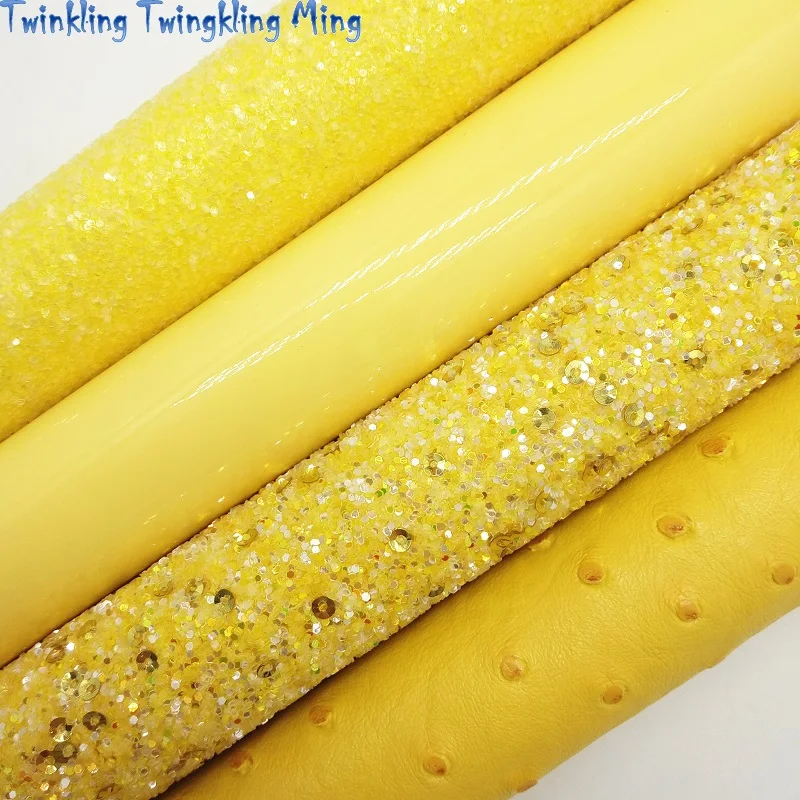 Холщовый лист с крупными блестками желтого цвета блестящие листы 8x11 дюймов