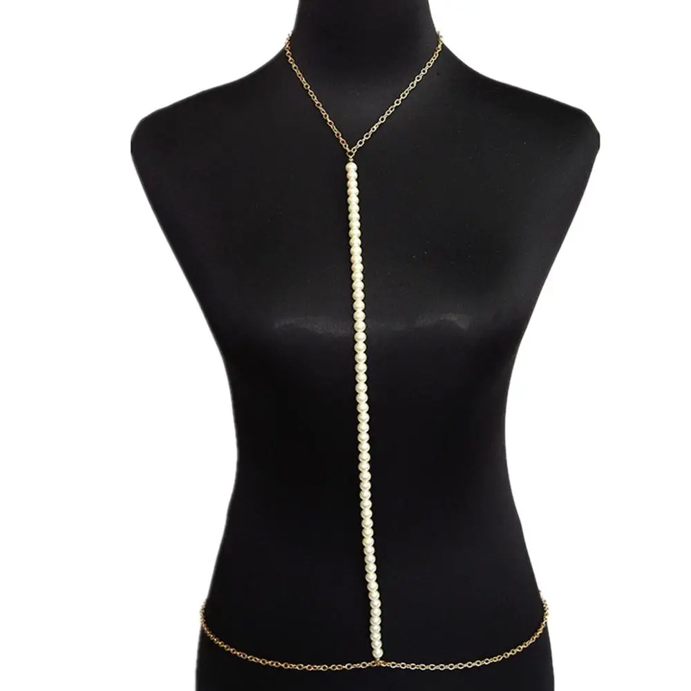 Ожерелье чокер женское многослойное пикантное бикини золотистого цвета с