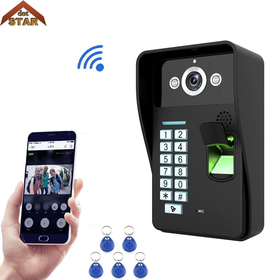 WiFi видео дверной звонок камера проводной Домофон приложение Телефон Запись