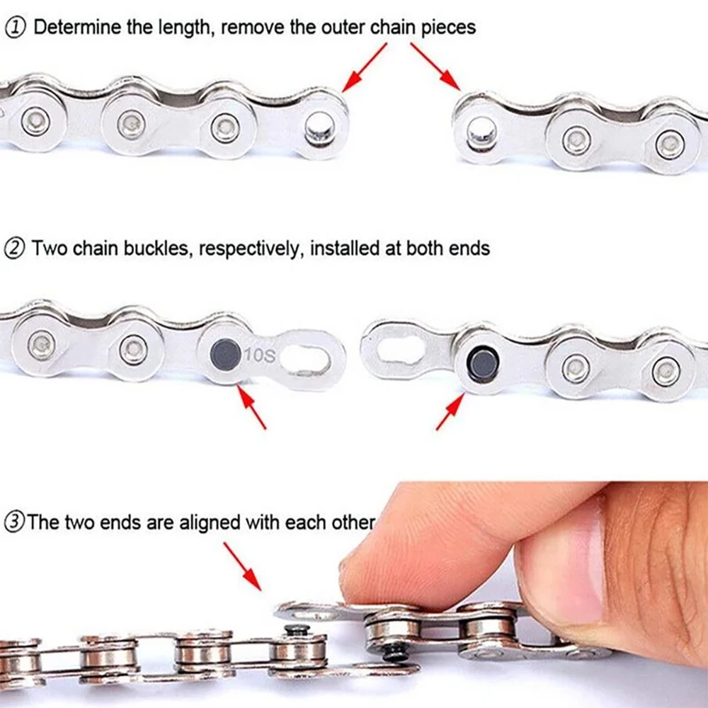 3 Pair Bicycle Chain Connector Quick Link Joints Magic Buttons Metal 6/7/8/9/10/11/12 Speed Outdoor Cycling MTB Bike Part