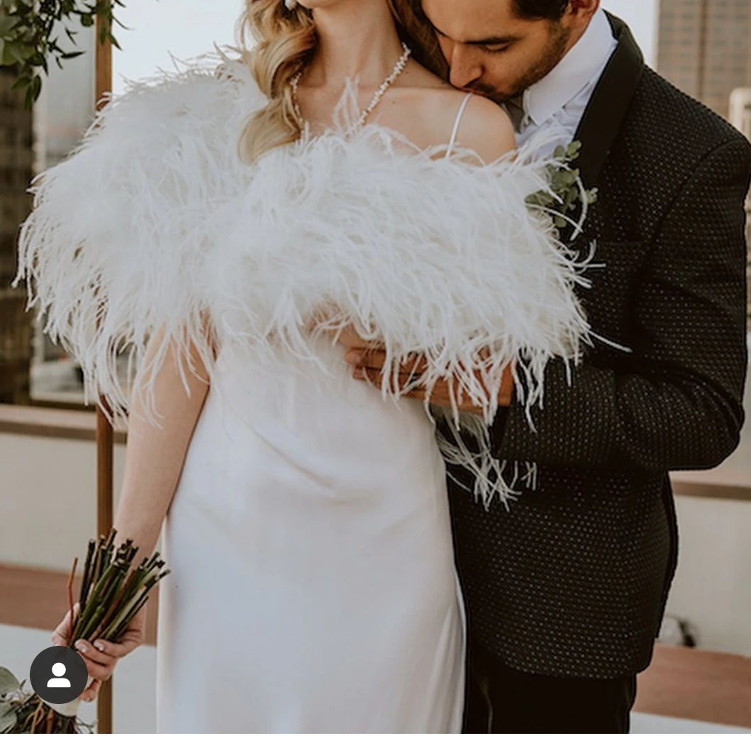 1-20 слойная окрашенная искусственная боа 2 метра Белая Шаль из страусиных перьев