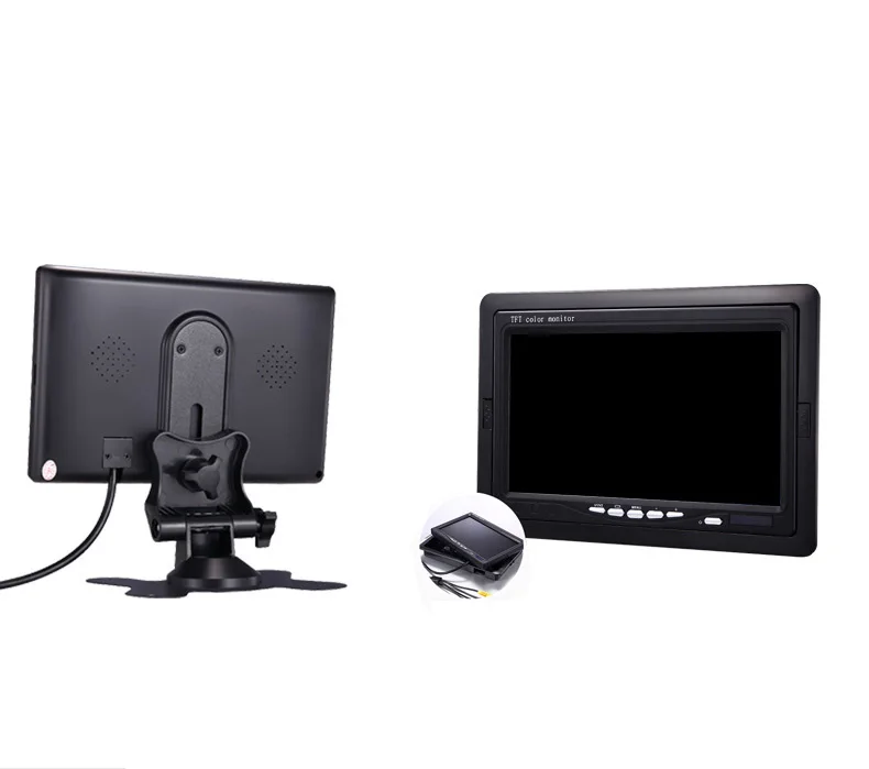 7 дюймов TFT lcd автомобильный монитор 16: 9 800x480 экран Проводная камера обратная камера для автомобиля зеркало заднего вида Мониторы поддержка DVD