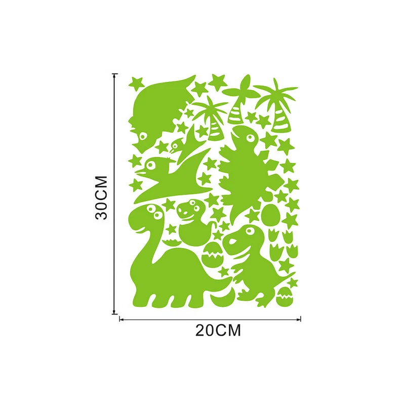 

Luminous Dinosaur Wall Sticker Living Room Bedroom Decor Wall Stickers Removable Cartoon Wall Mural For Kids Rooms Decoration